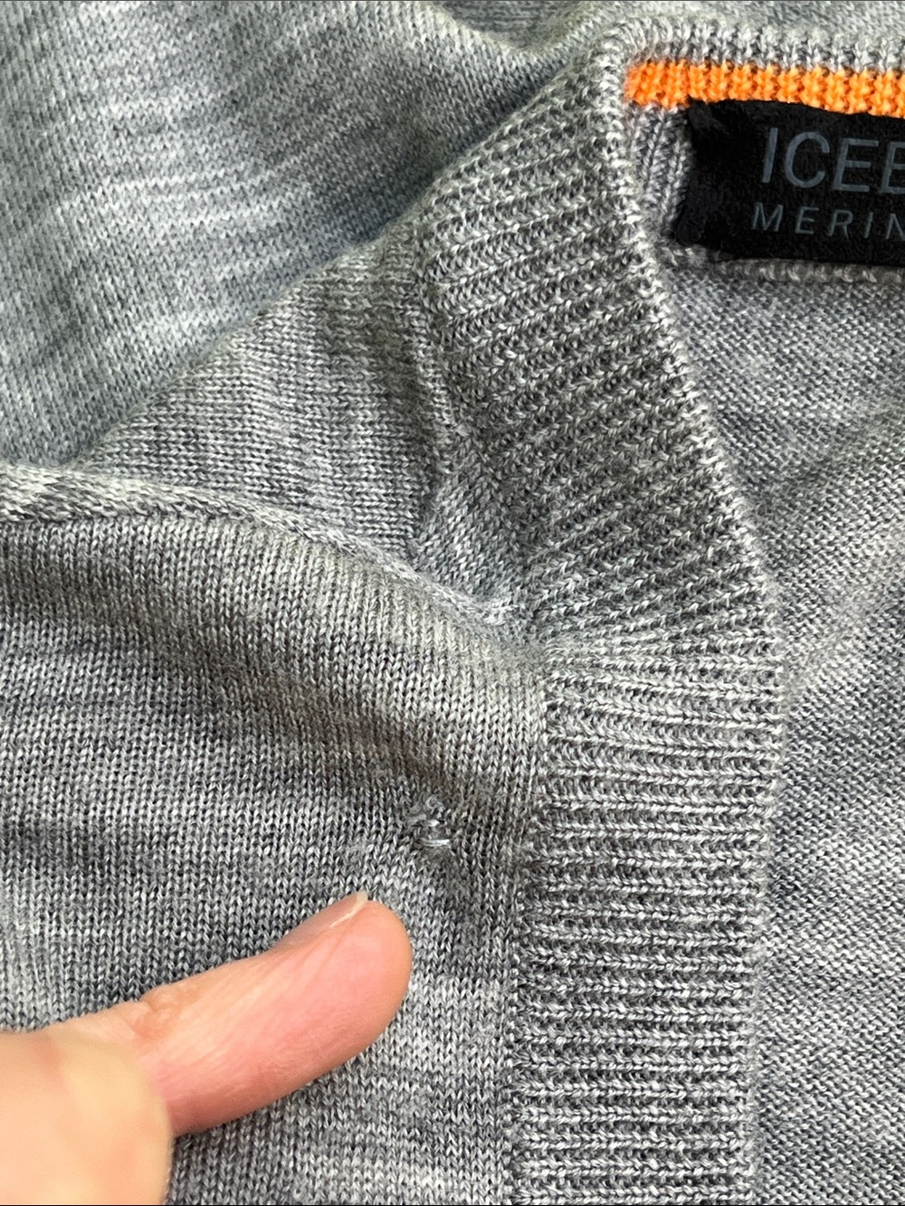 Icebreaker Gray Lightweight Wool Button-Front Cardigan - Picture 5 of 6